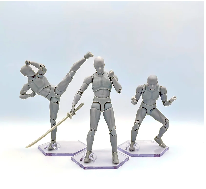Premium Peg-Free Foot Stands - 3 Pack - 1:12 Scale (4in-7in Figures)
